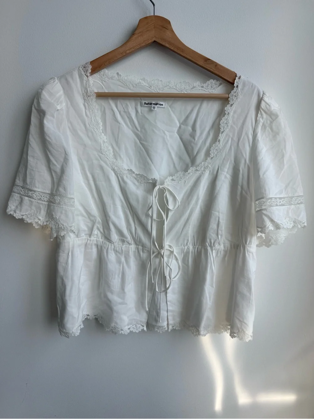 Reformation Margot Top in White